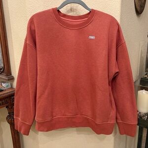 FIGS Women Rust Orange Warm Cozy Crewneck Sweatshirt Size XL